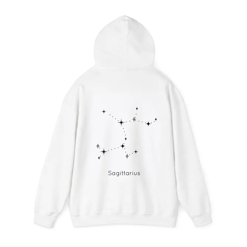 Sagittarius Constellation Stars Black White Art – Hoodies