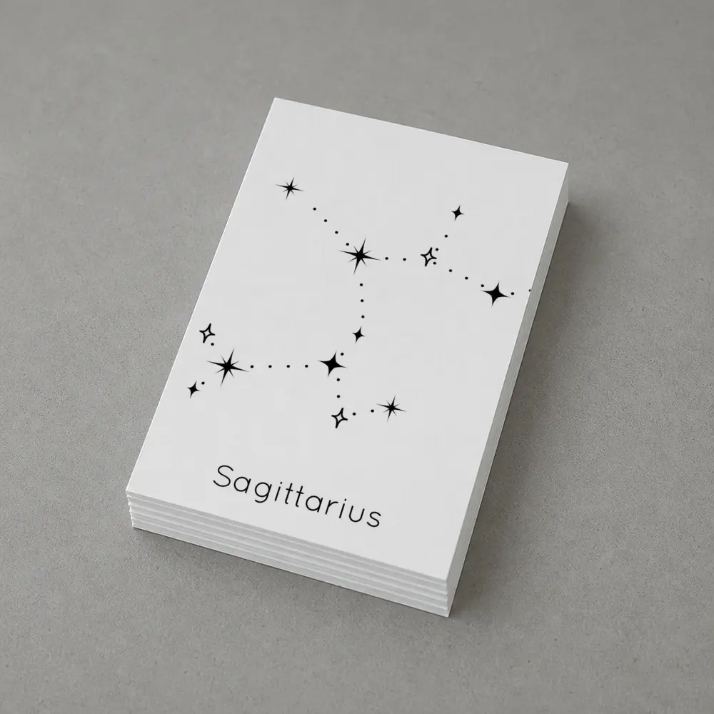 Sagittarius Constellation Stars Black White Art – Postcards