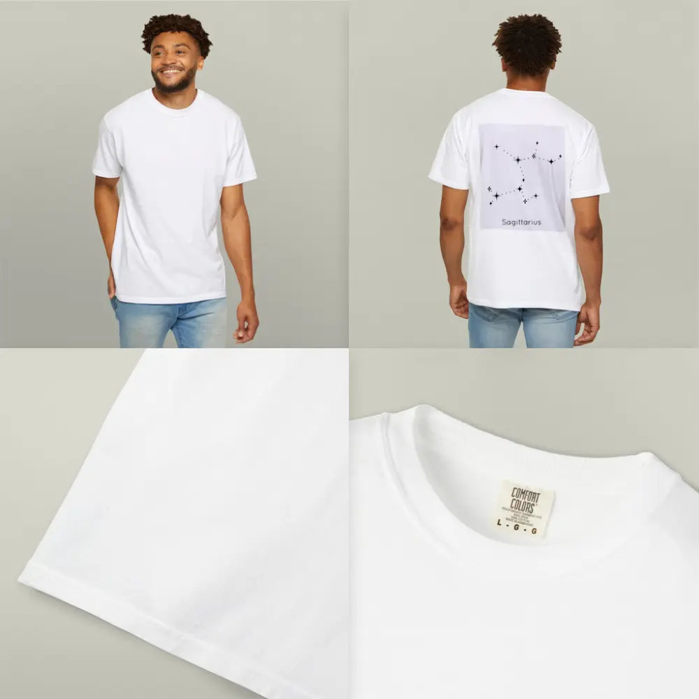 Sagittarius Constellation Stars Black White Art – T-Shirts