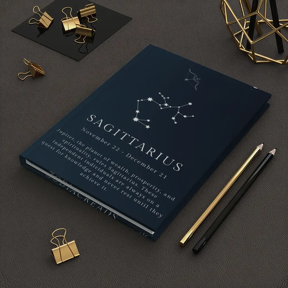 Sagittarius Constellation Dark Blue Night Sky – Notebooks