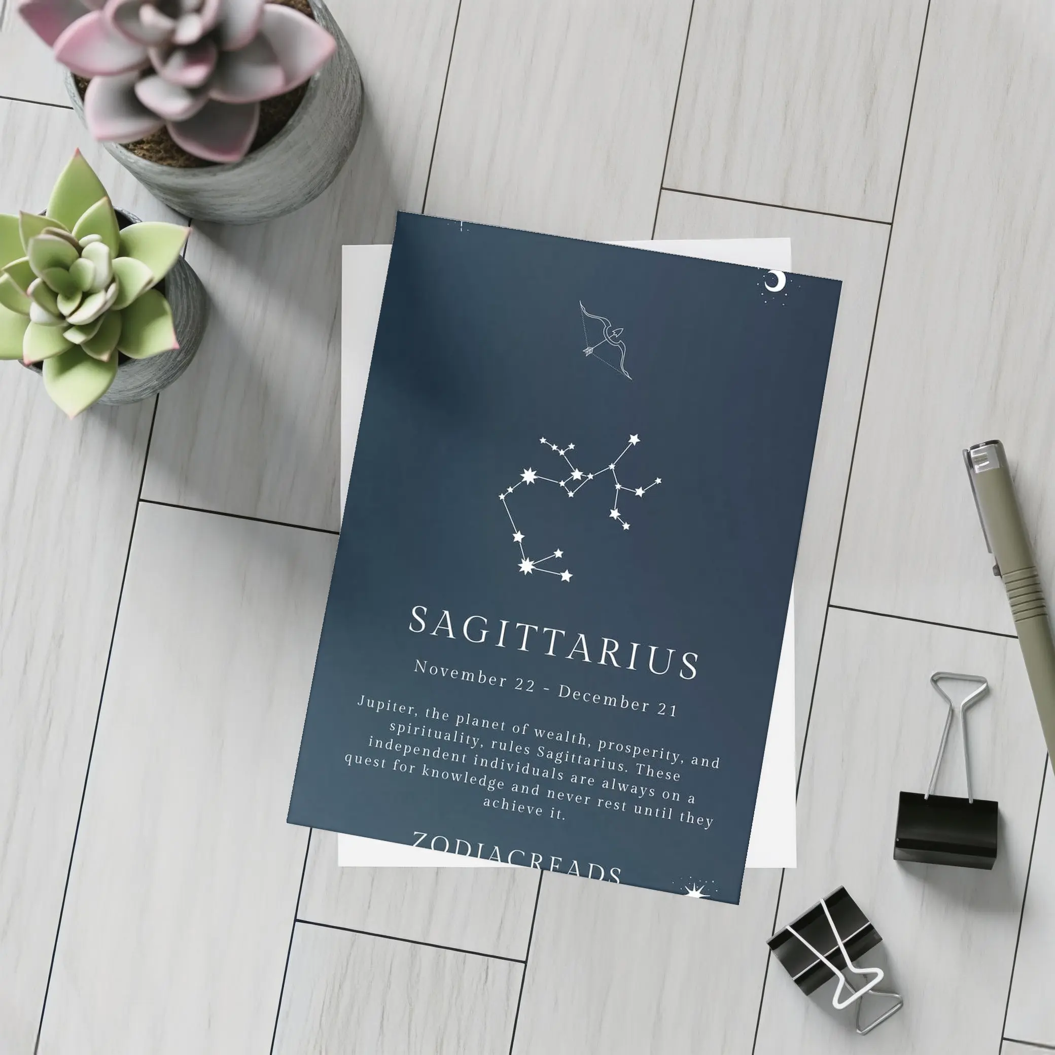 Sagittarius Constellation Dark Blue Night Sky – Postcards
