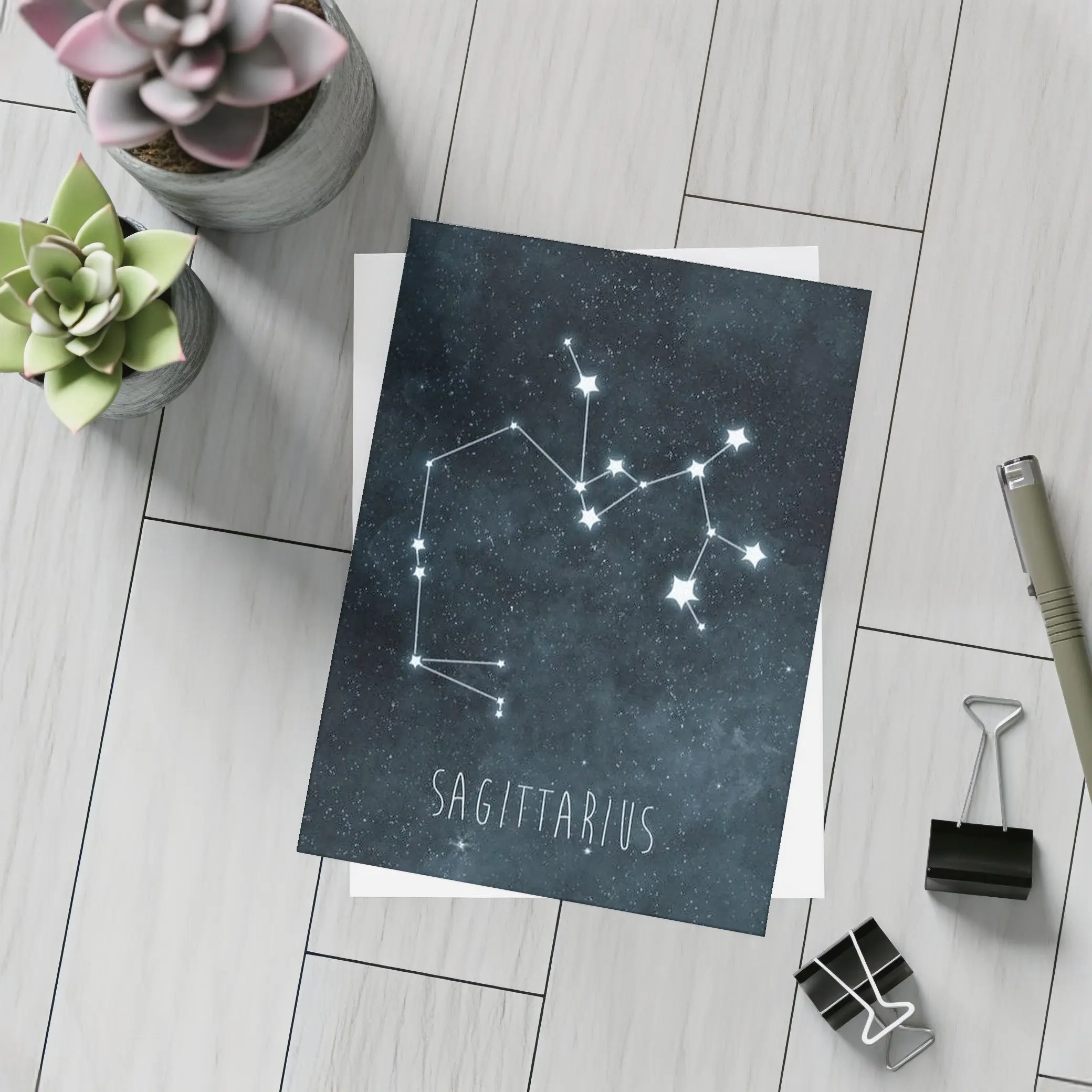 Sagittarius Constellation Stars Dark Sky – Postcards