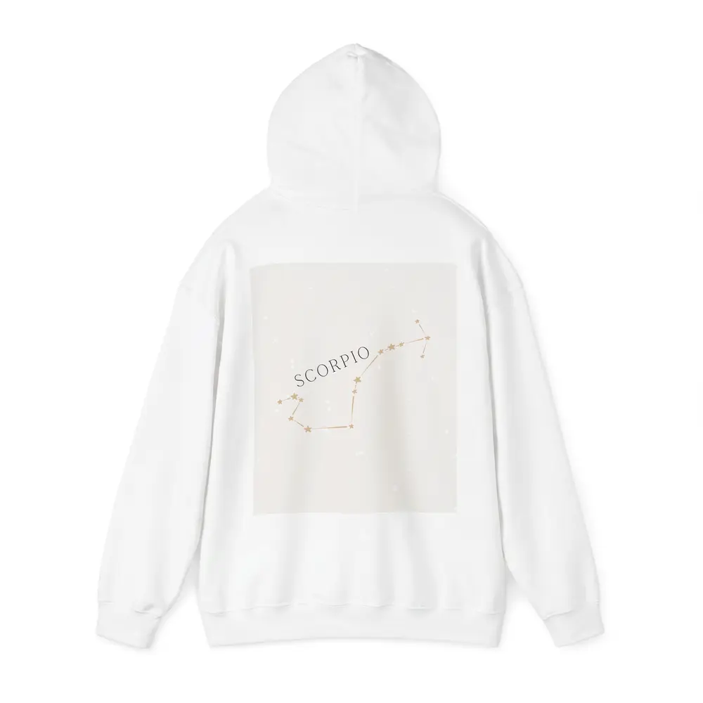 Scorpio Constellation Star Map Beige Background – Hoodies