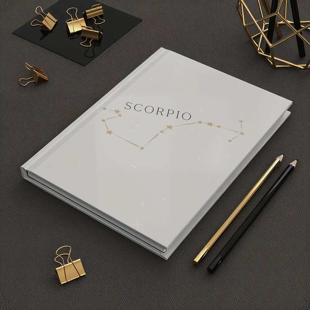 Scorpio Constellation Star Map Beige Background – Notebooks