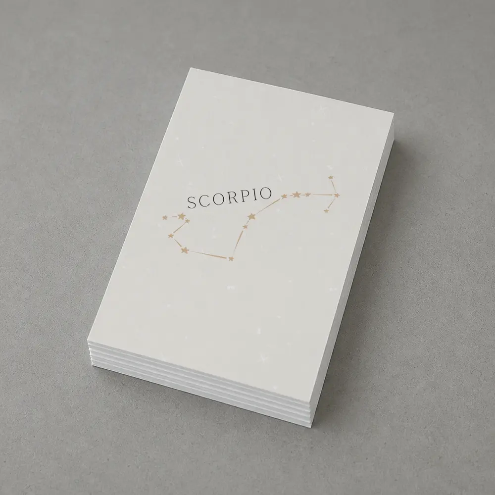 Scorpio Constellation Star Map Beige Background – Postcards