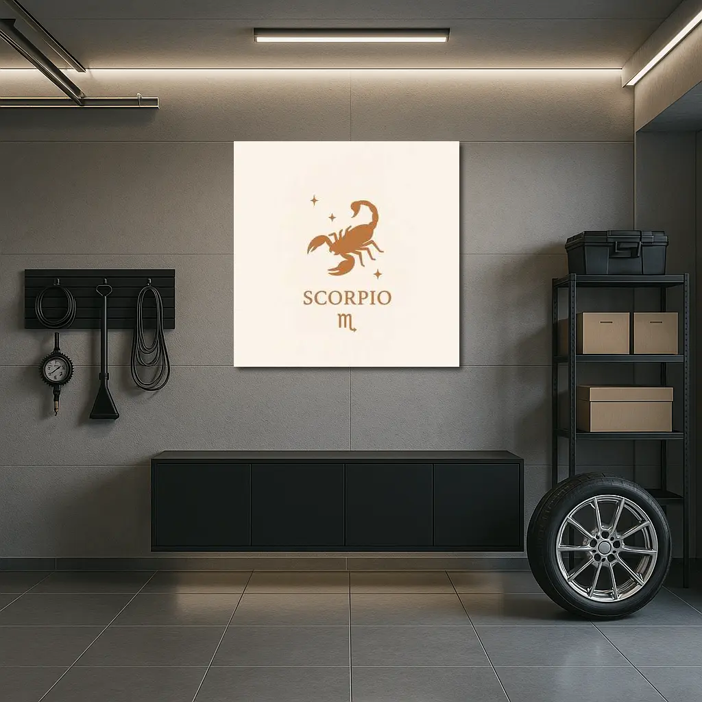 Scorpio Zodiac Sign Scorpion Beige Art – Wall Art