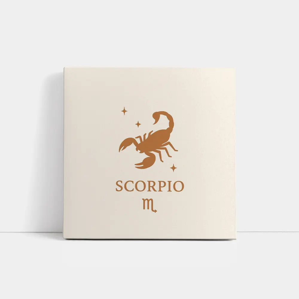 Scorpio Zodiac Sign Scorpion Beige Art – Wall Art