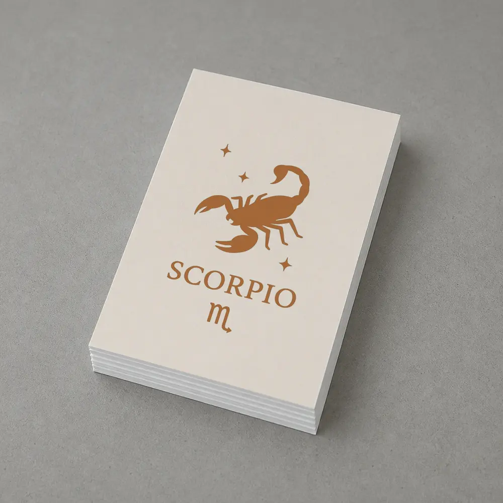 Scorpio Zodiac Sign Scorpion Beige Art – Postcards