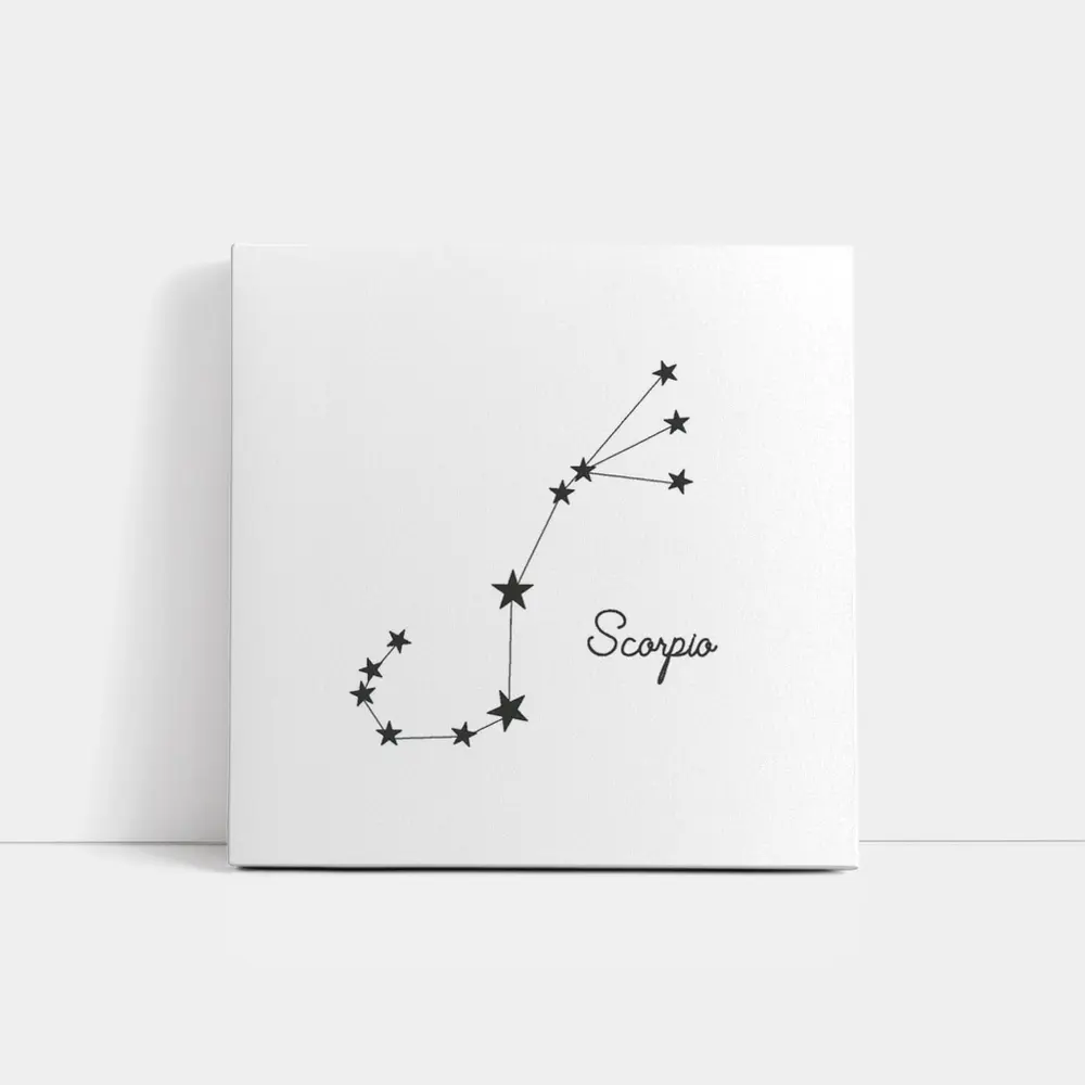 Scorpio Constellation Stars Minimalist White Art – Wall Art