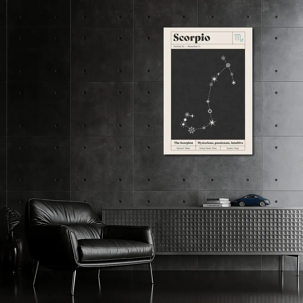 Scorpio Constellation Star Map Dark Sky – Wall Art