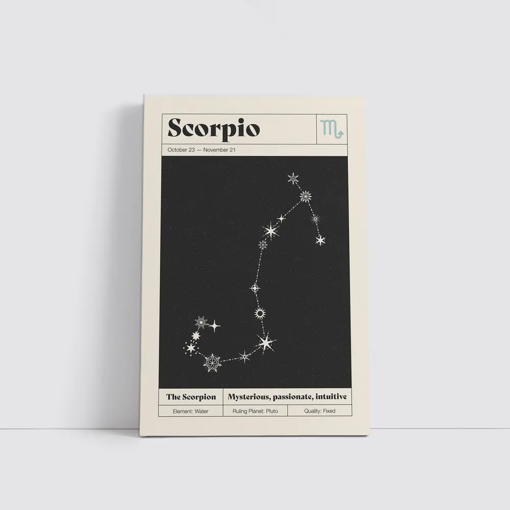 Scorpio Constellation Star Map Dark Sky – Wall Art