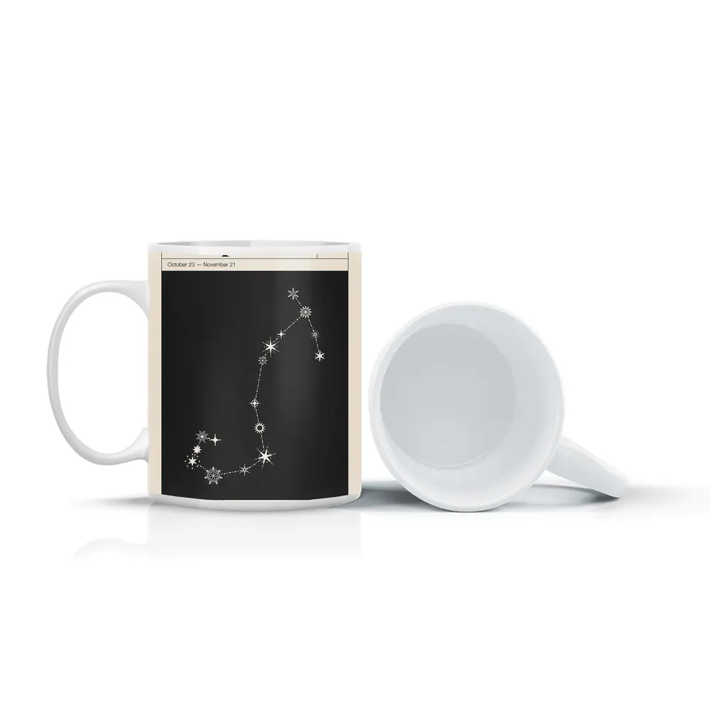 Scorpio Constellation Star Map Dark Sky – Mugs