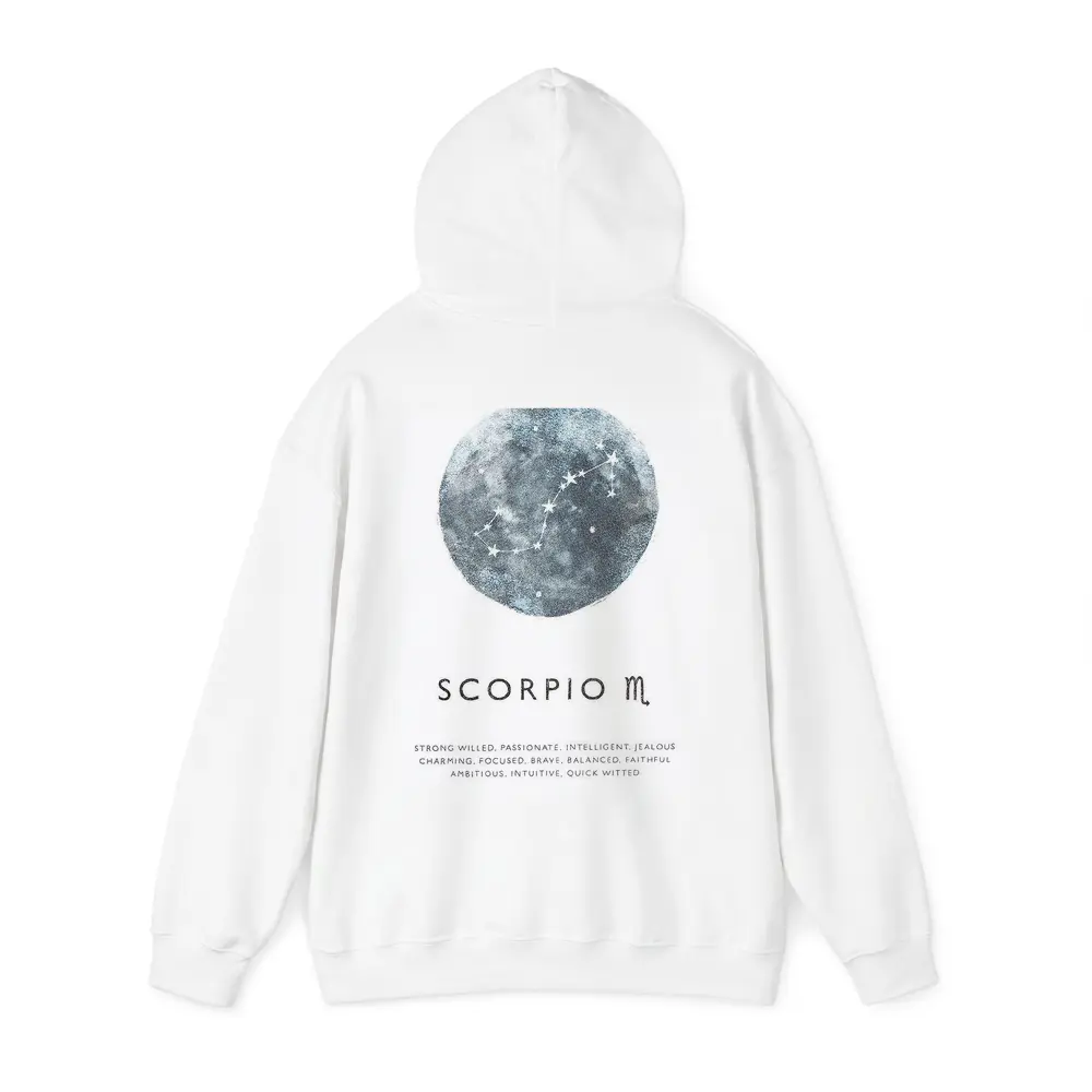 Scorpio Zodiac Moon Constellation Art Print – Hoodies