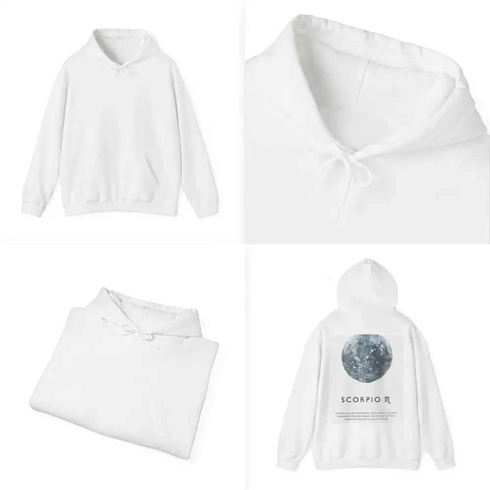 Scorpio Zodiac Moon Constellation Art Print – Hoodies