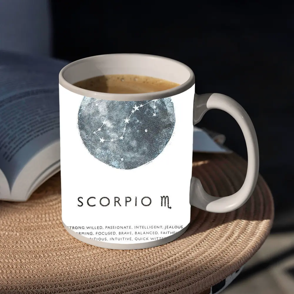 Scorpio Zodiac Moon Constellation Art Print – Mugs