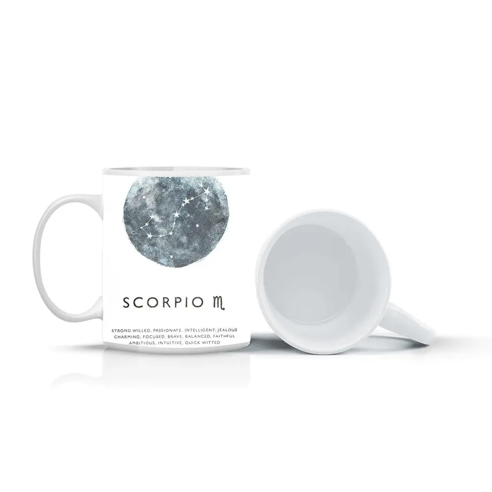 Scorpio Zodiac Moon Constellation Art Print – Mugs