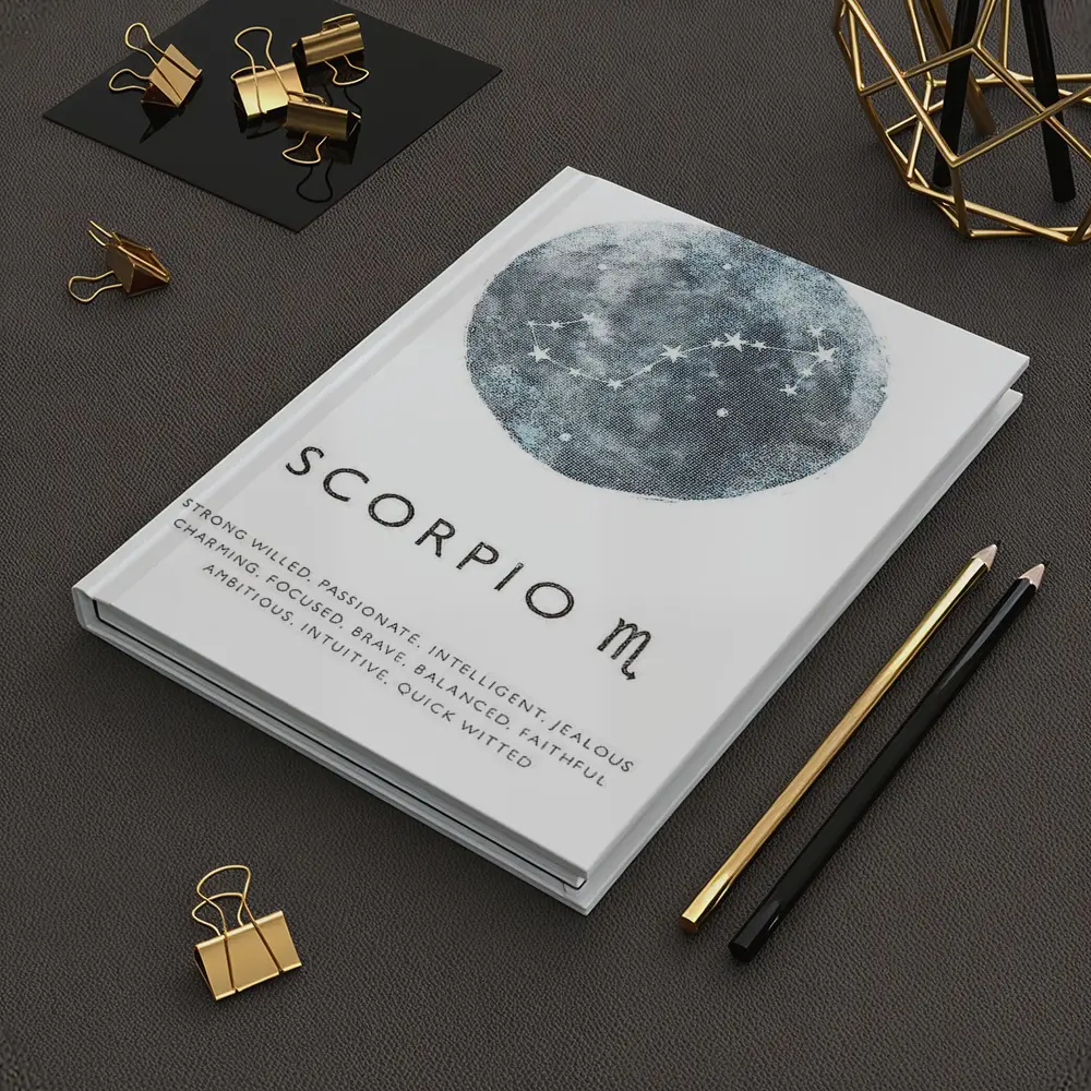 Scorpio Zodiac Moon Constellation Art Print – Notebooks