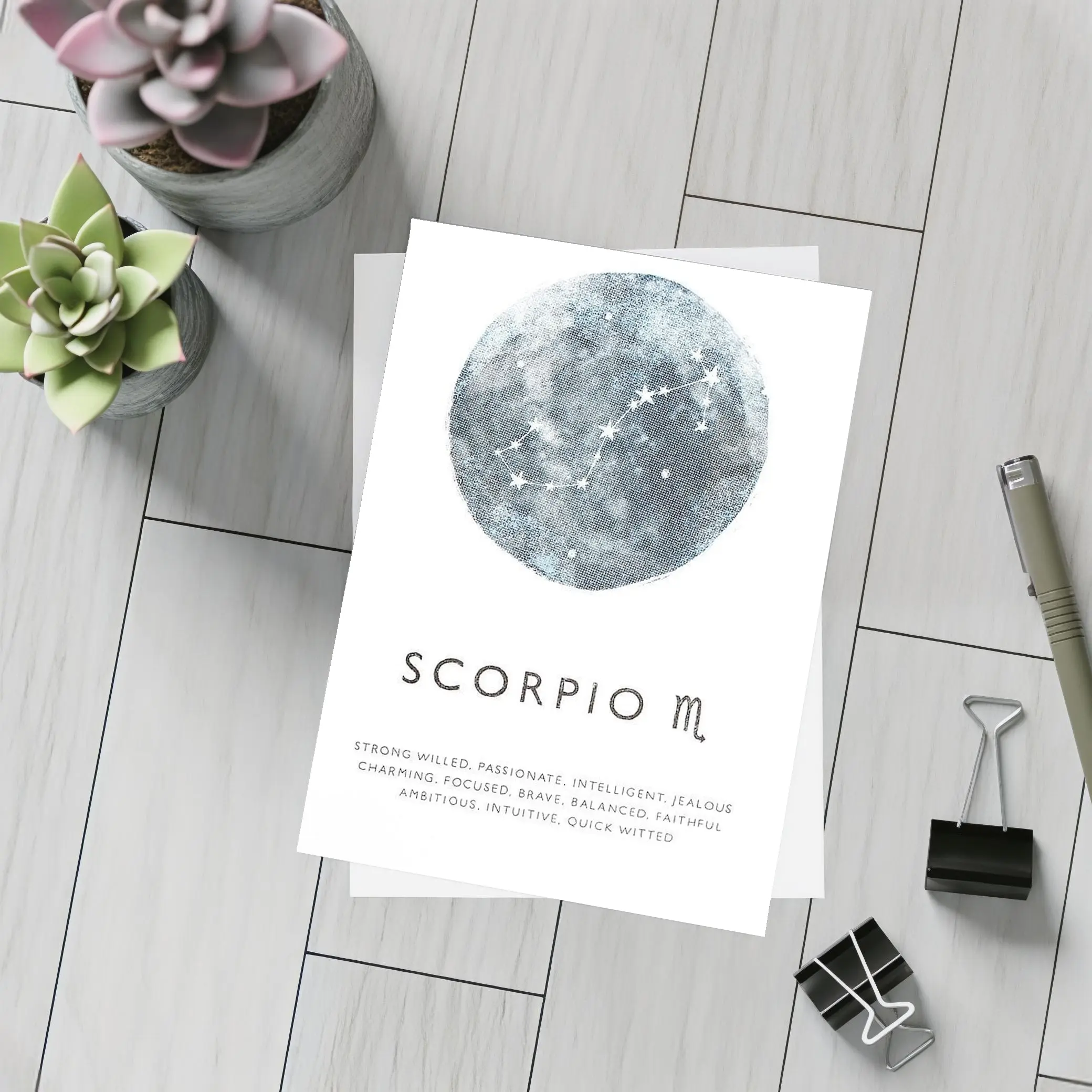 Scorpio Zodiac Moon Constellation Art Print – Postcards