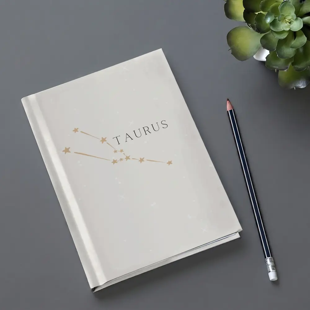 Taurus Constellation Stars Minimal Beige Art – Notebooks