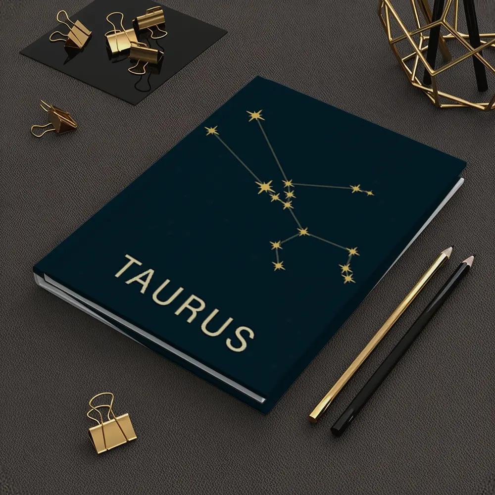 Taurus Constellation Gold Stars Dark Blue – Notebooks