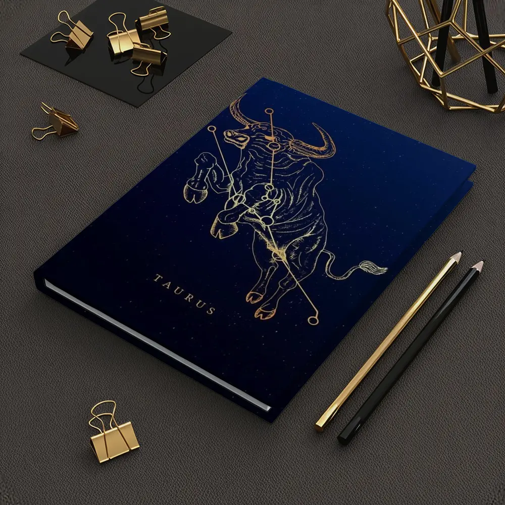 Taurus Constellation Gold Bull Dark Blue – Notebooks