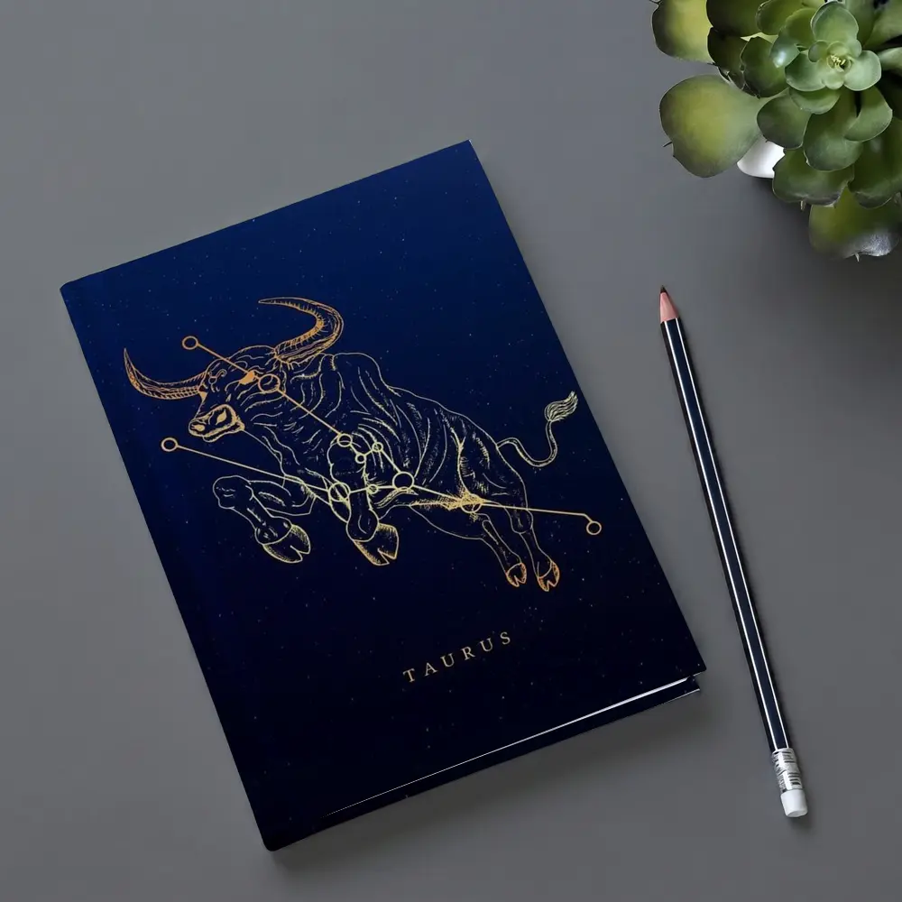 Taurus Constellation Gold Bull Dark Blue – Notebooks
