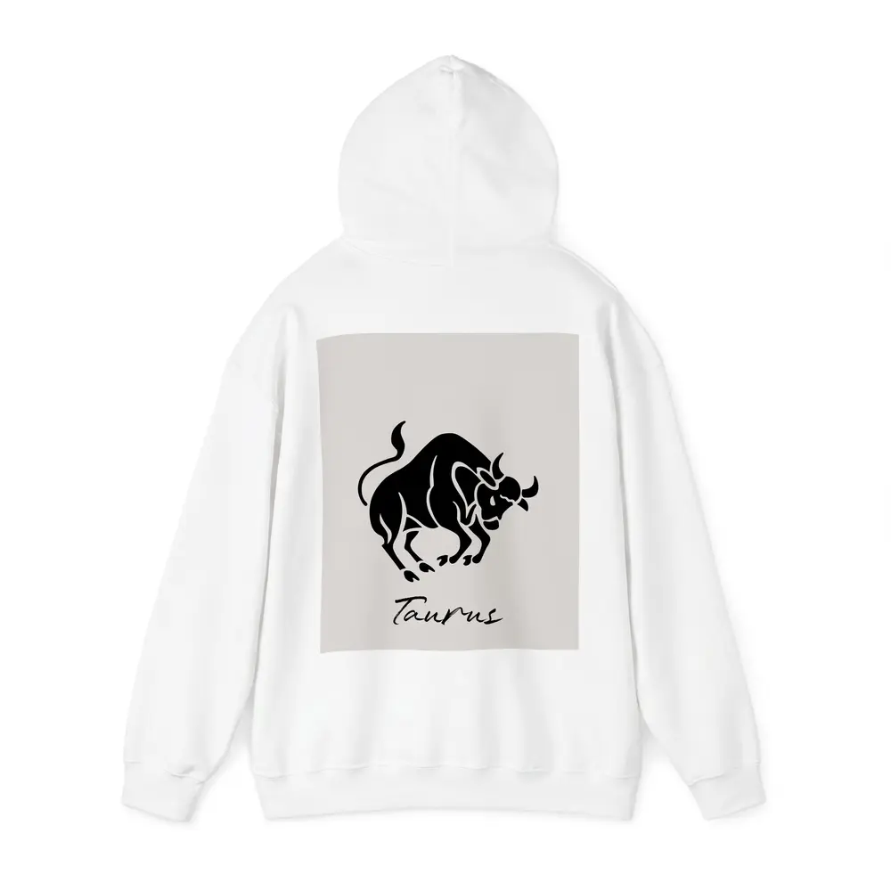 Taurus Zodiac Bull Black Beige Art – Hoodies