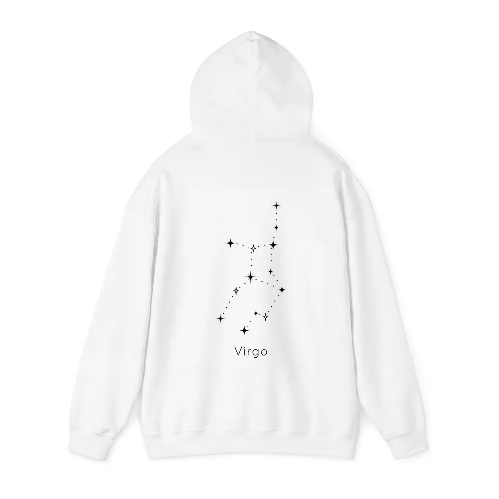 Virgo Constellation Stars Black White Art – Hoodies