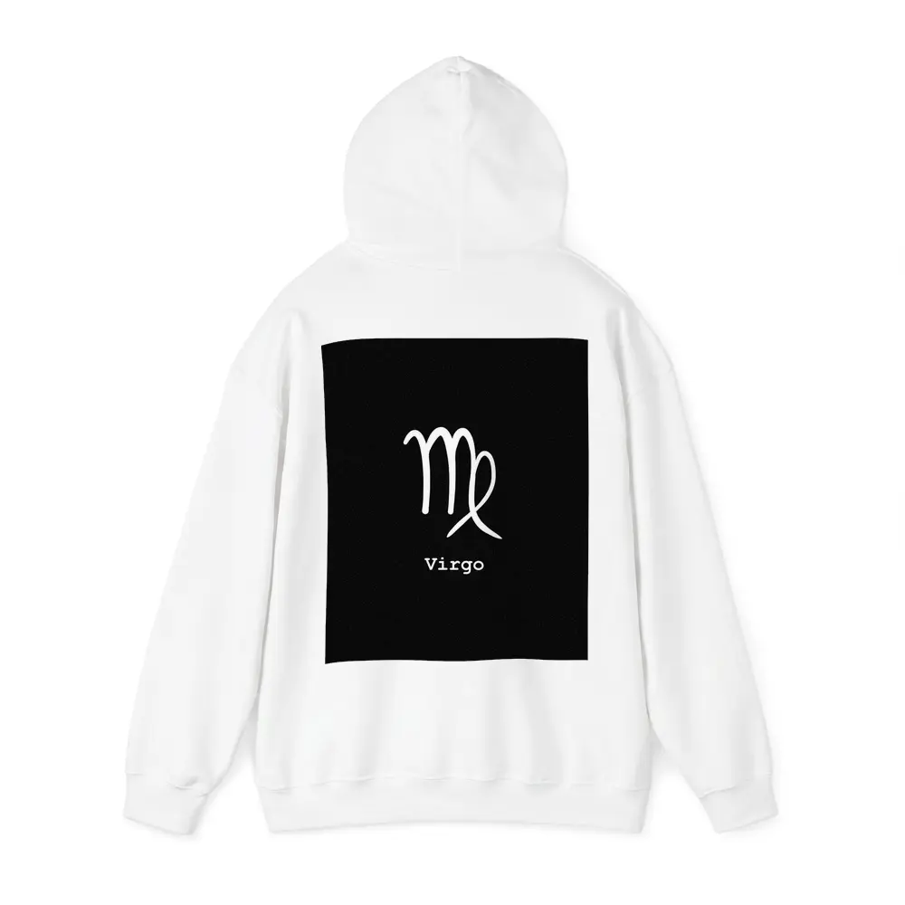 Virgo Zodiac Sign White Black Background – Hoodies