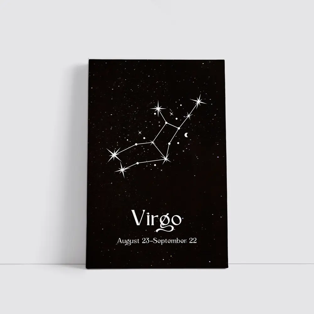 Virgo Constellation Stars Black Night Sky – Wall Art