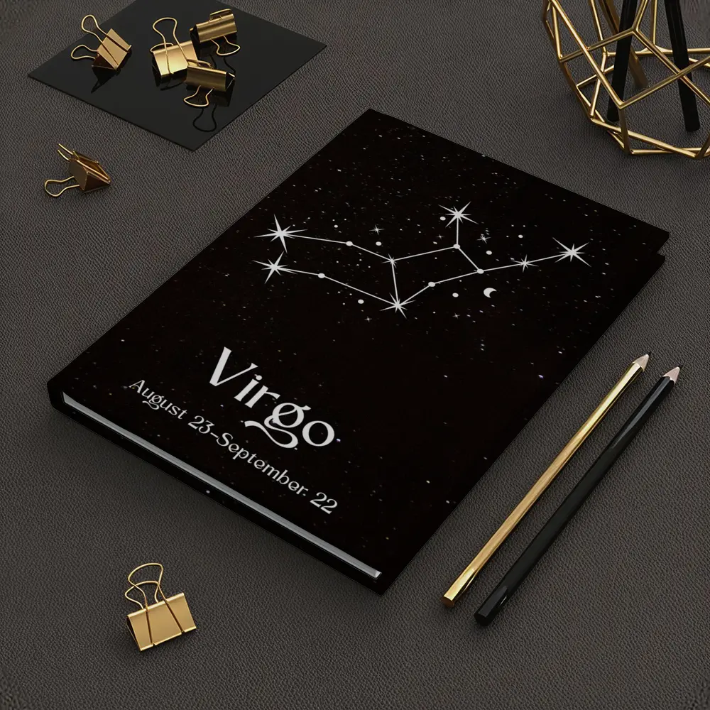 Virgo Constellation Stars Black Night Sky – Notebooks