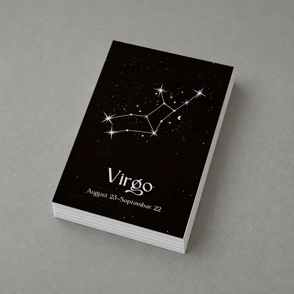 Virgo Constellation Stars Black Night Sky – Postcards