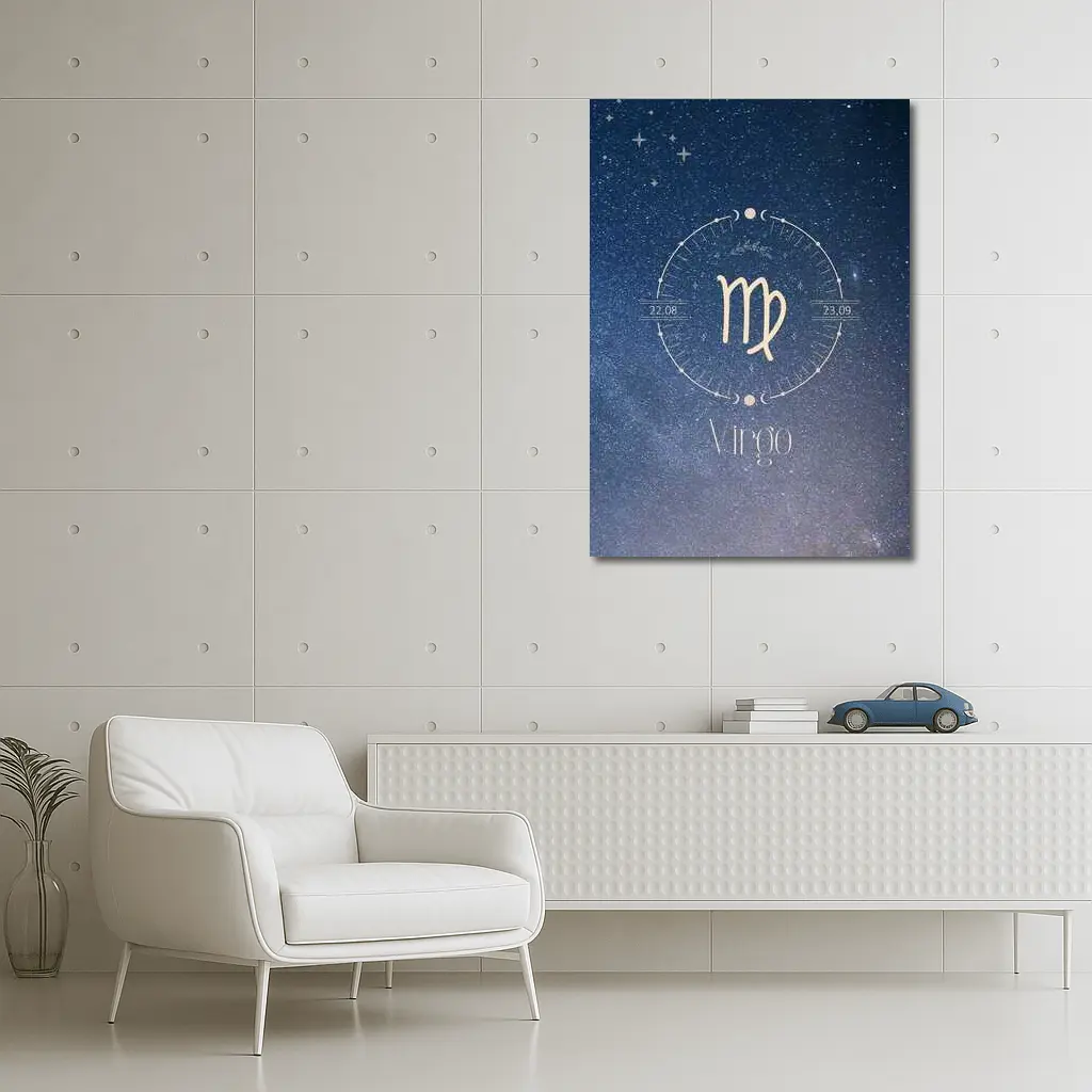Virgo Zodiac Sign Starry Night Sky – Wall Art