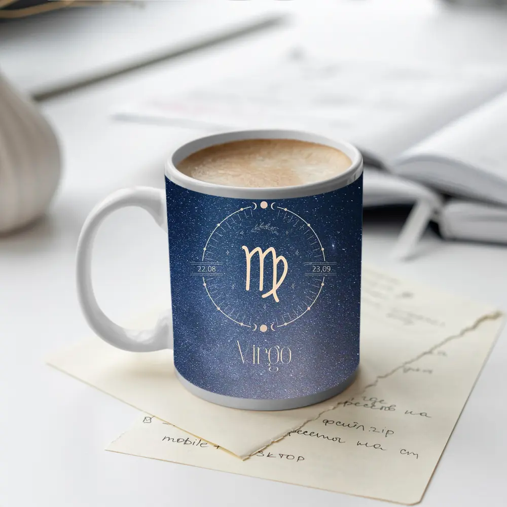 Virgo Zodiac Sign Starry Night Sky – Mugs
