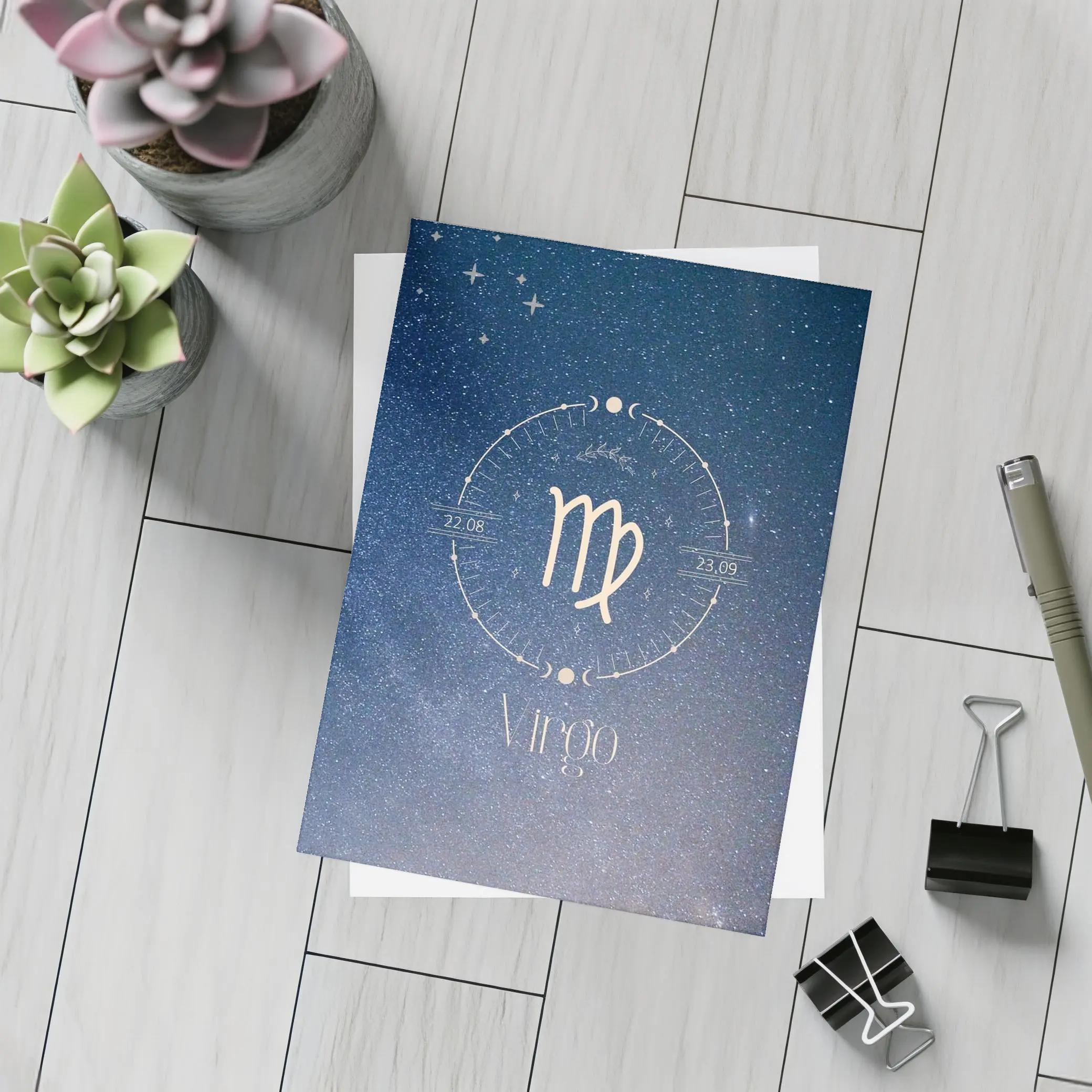 Virgo Zodiac Sign Starry Night Sky – Postcards