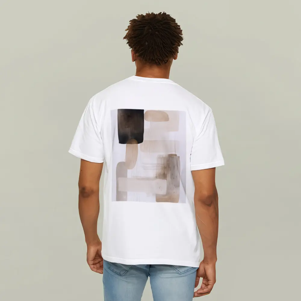 Neutral Beige Abstract Shapes Watercolor Art – T-Shirts