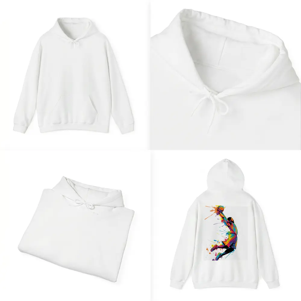 Basketball Player Dunk Colorful Pop Art – Hoodies