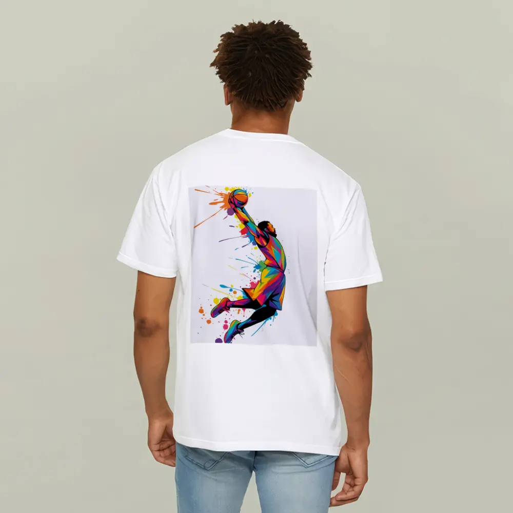 Basketball Player Dunk Colorful Pop Art – T-Shirts