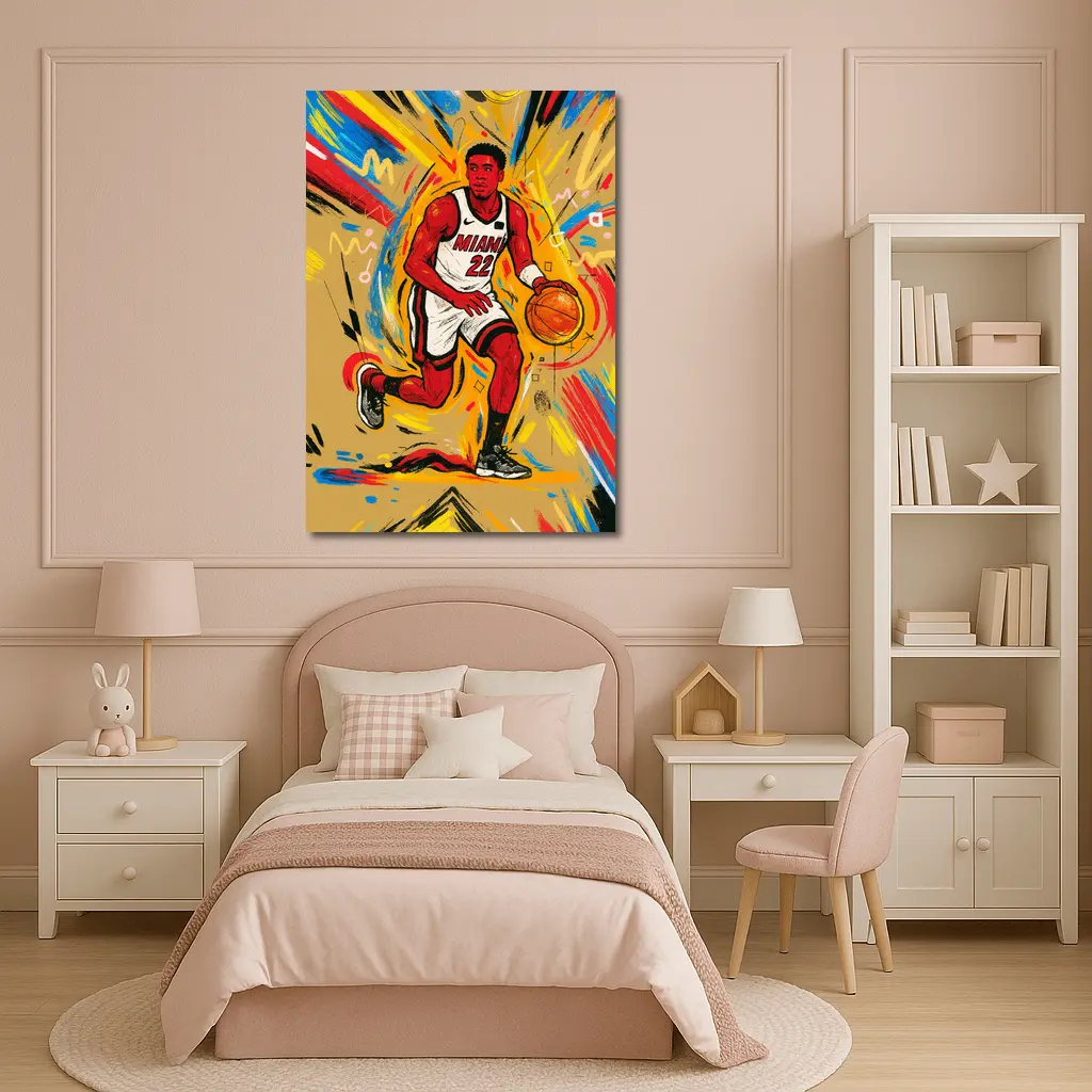 Miami Basketball Player Pop Art Illustration – Wall Art