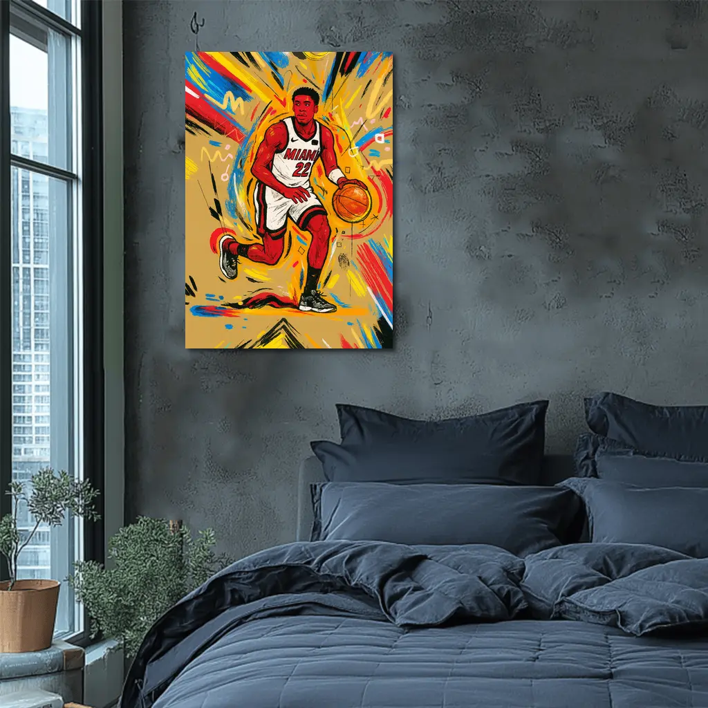Miami Basketball Player Pop Art Illustration – Wall Art
