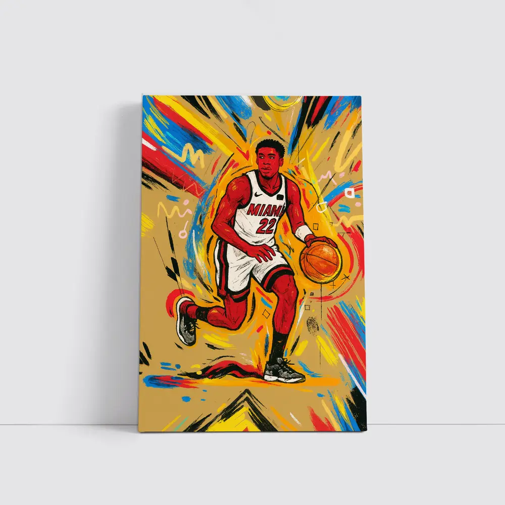 Miami Basketball Player Pop Art Illustration – Wall Art