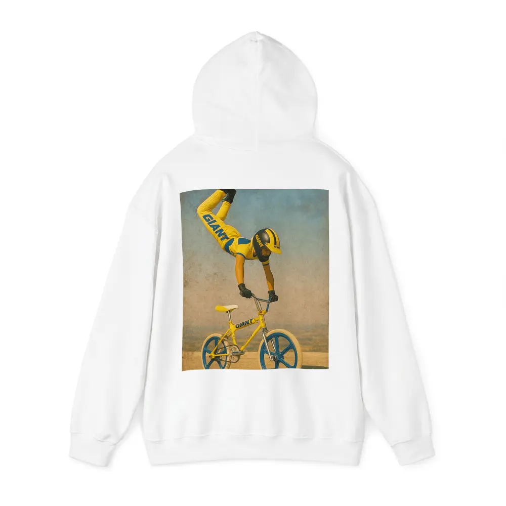BMX Rider Stunt Yellow Giant Bike Retro – Hoodies
