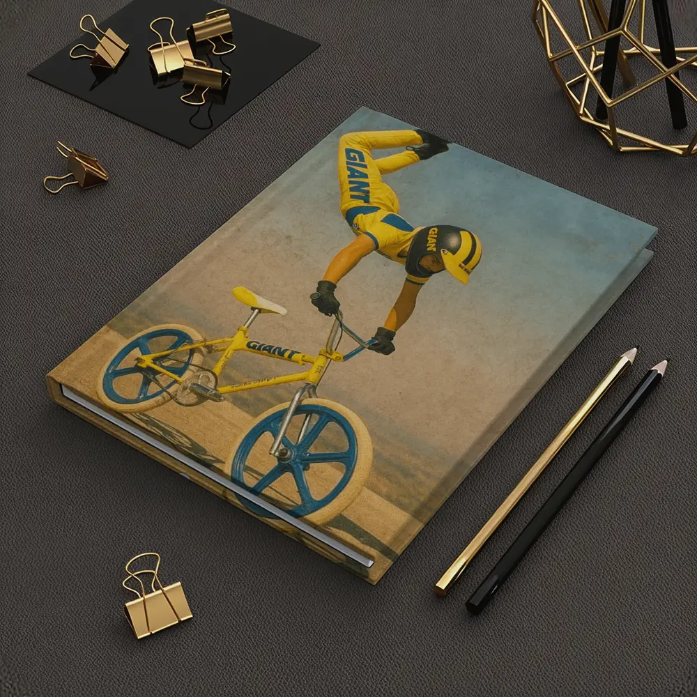 BMX Rider Stunt Yellow Giant Bike Retro – Notebooks