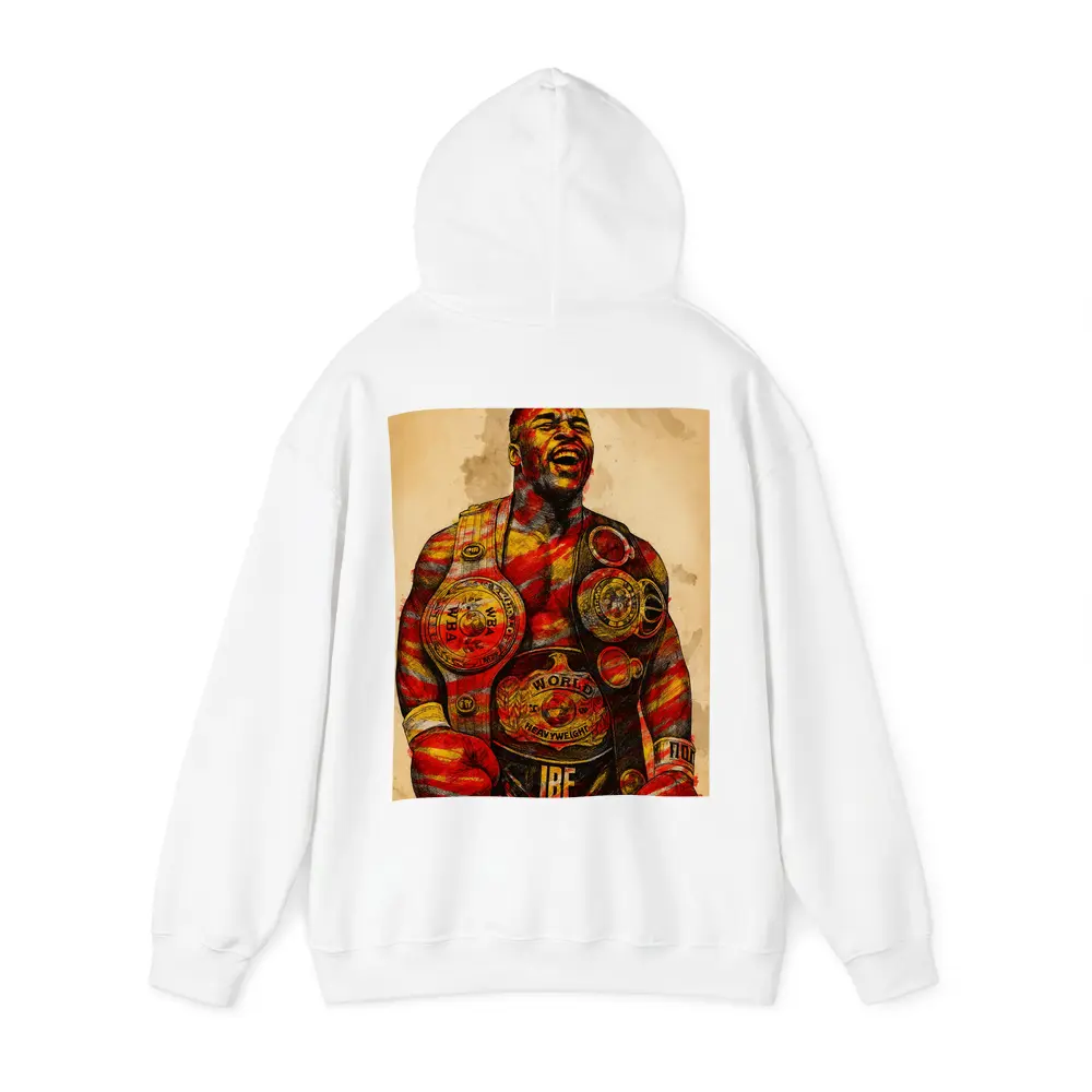 Boxing Champion Heavyweight Belts Sketch Art – Hoodies