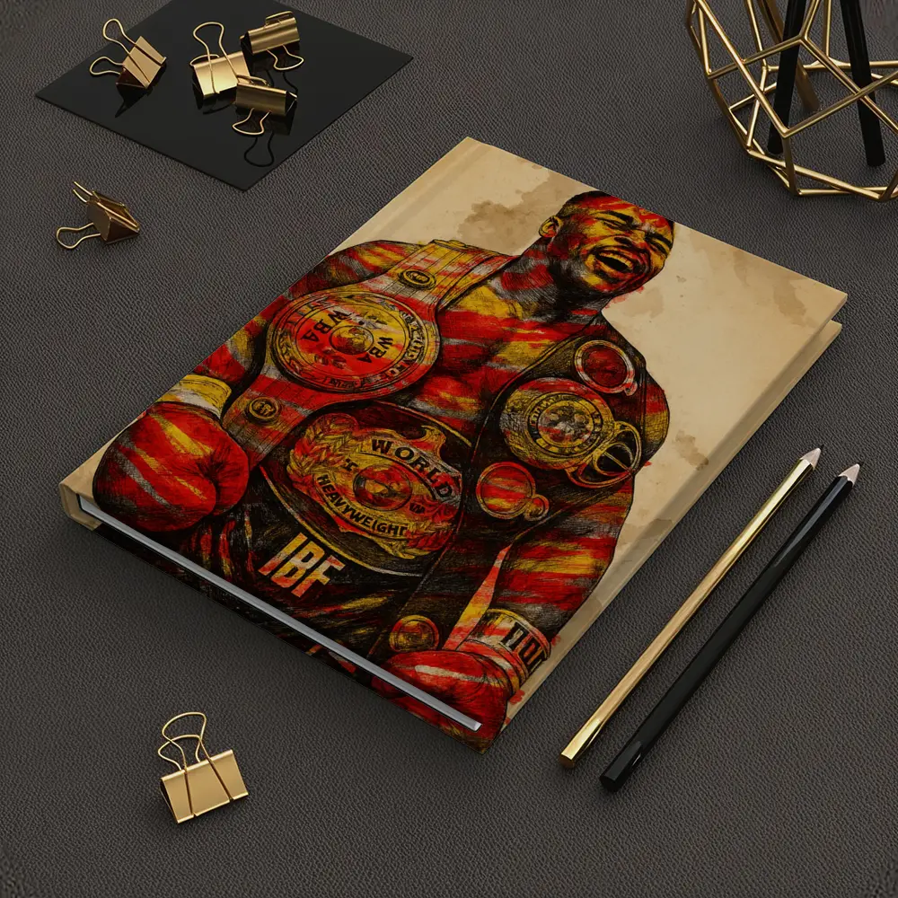 Boxing Champion Heavyweight Belts Sketch Art – Notebooks