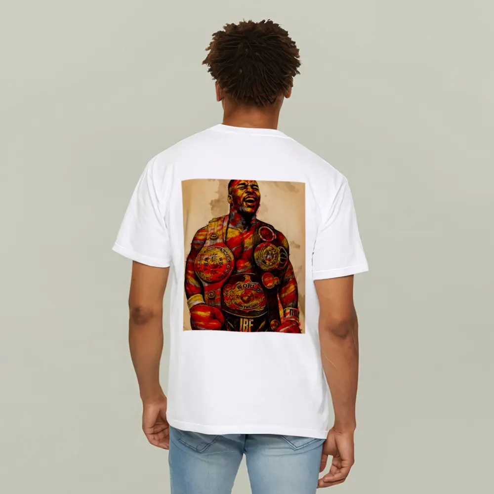 Boxing Champion Heavyweight Belts Sketch Art – T-Shirts