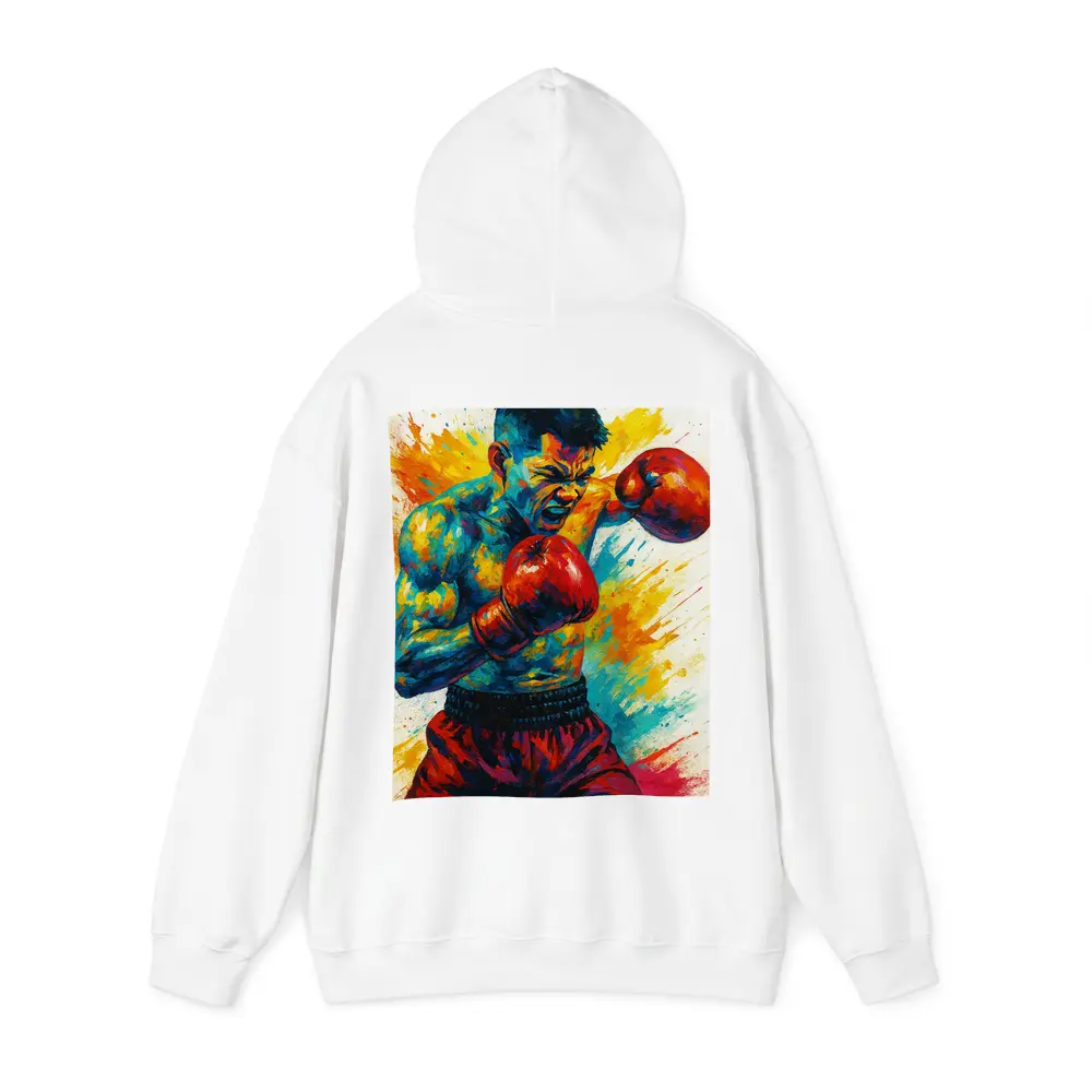 Boxing Fighter Explosive Colorful Paint Splash Art – Hoodies