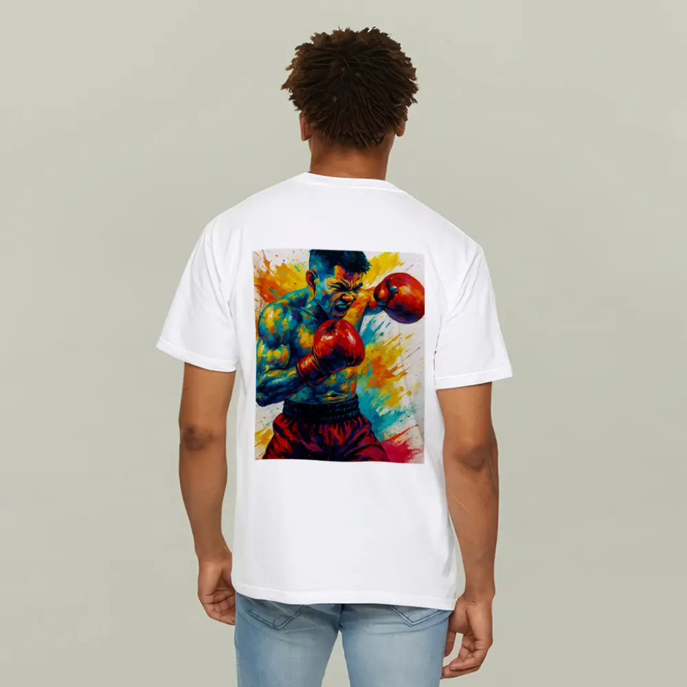 Boxing Fighter Explosive Colorful Paint Splash Art – T-Shirts