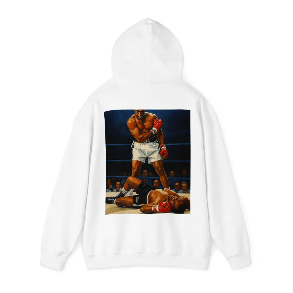 Muhammad Ali Standing Over Fallen Opponent Boxing – Hoodies