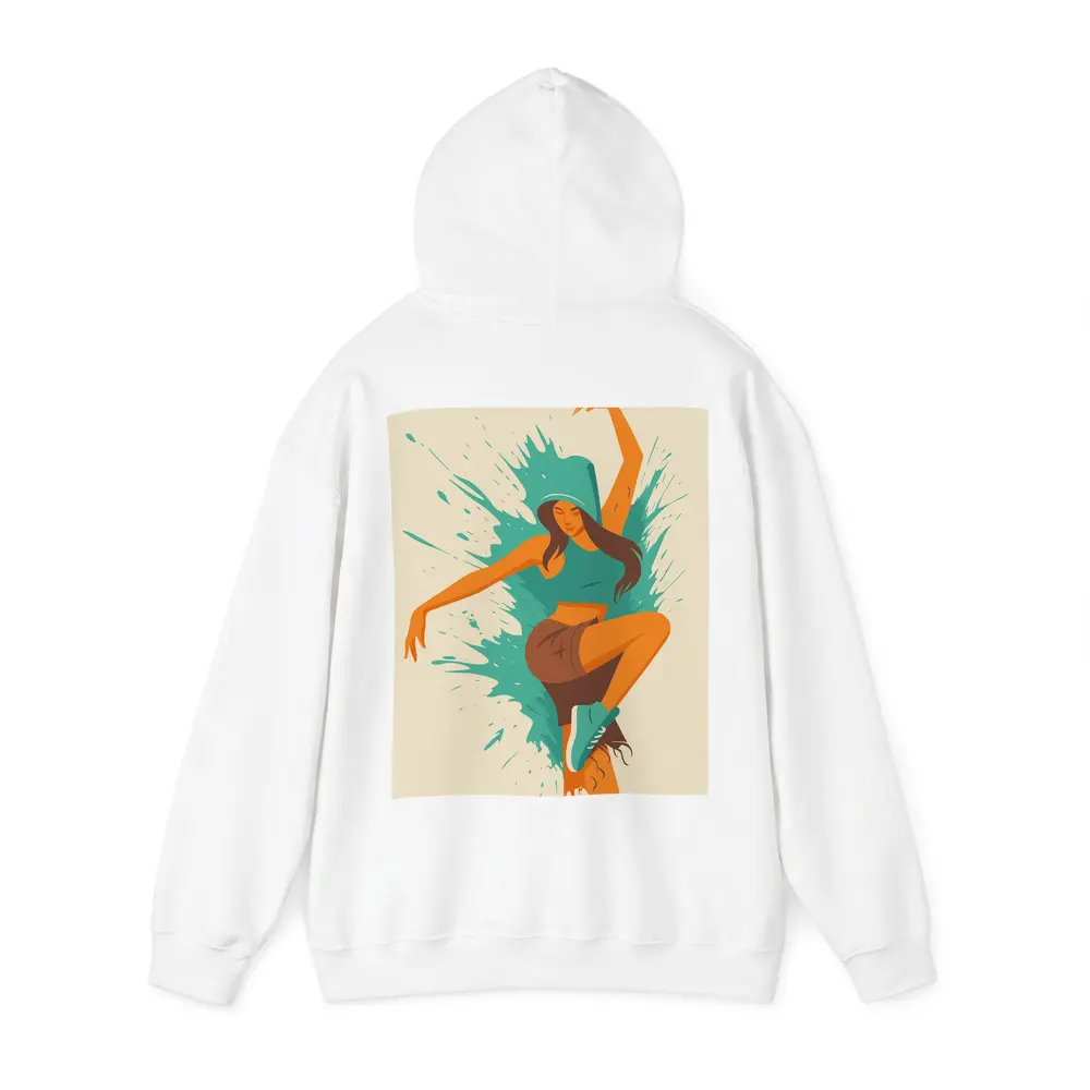 Hip Hop Dancer Girl Teal Paint Splash – Hoodies